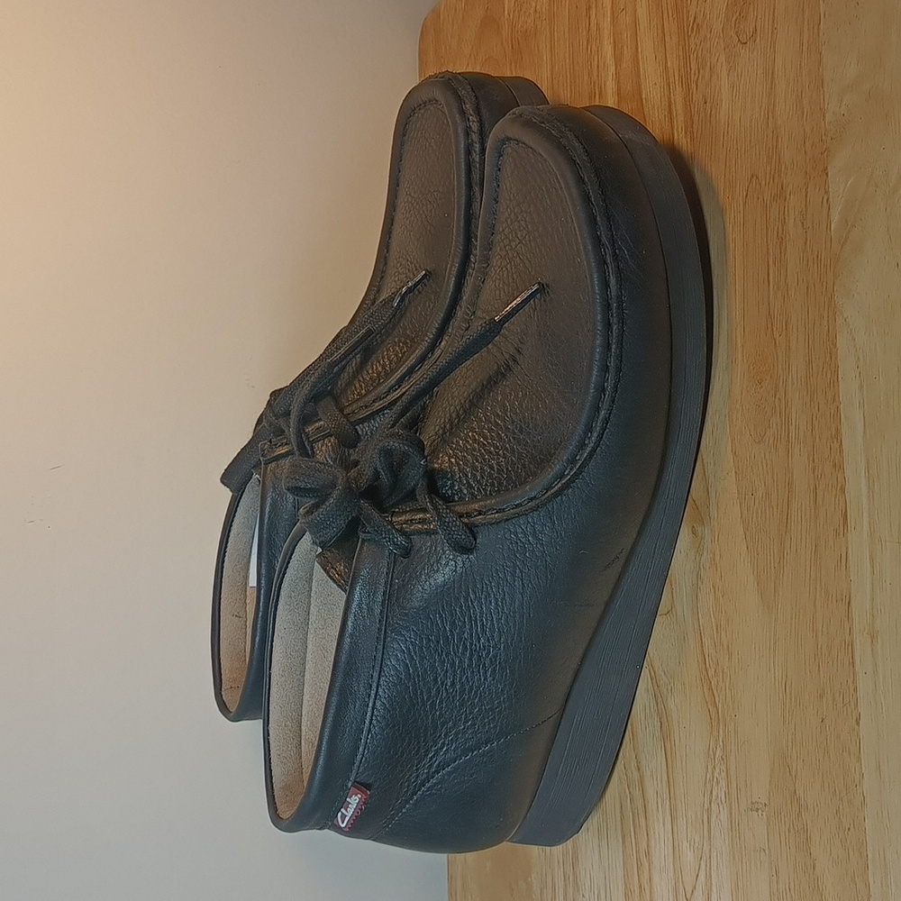Clarks Stinson  Shoes Black  leather Man S 9 1/2